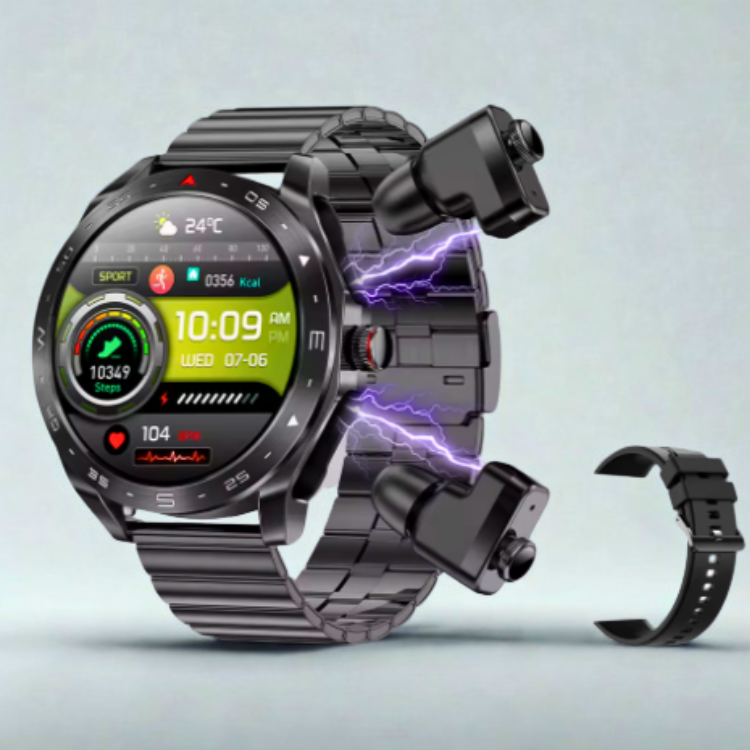 T95  Smart Watch With Built-in Earbuds