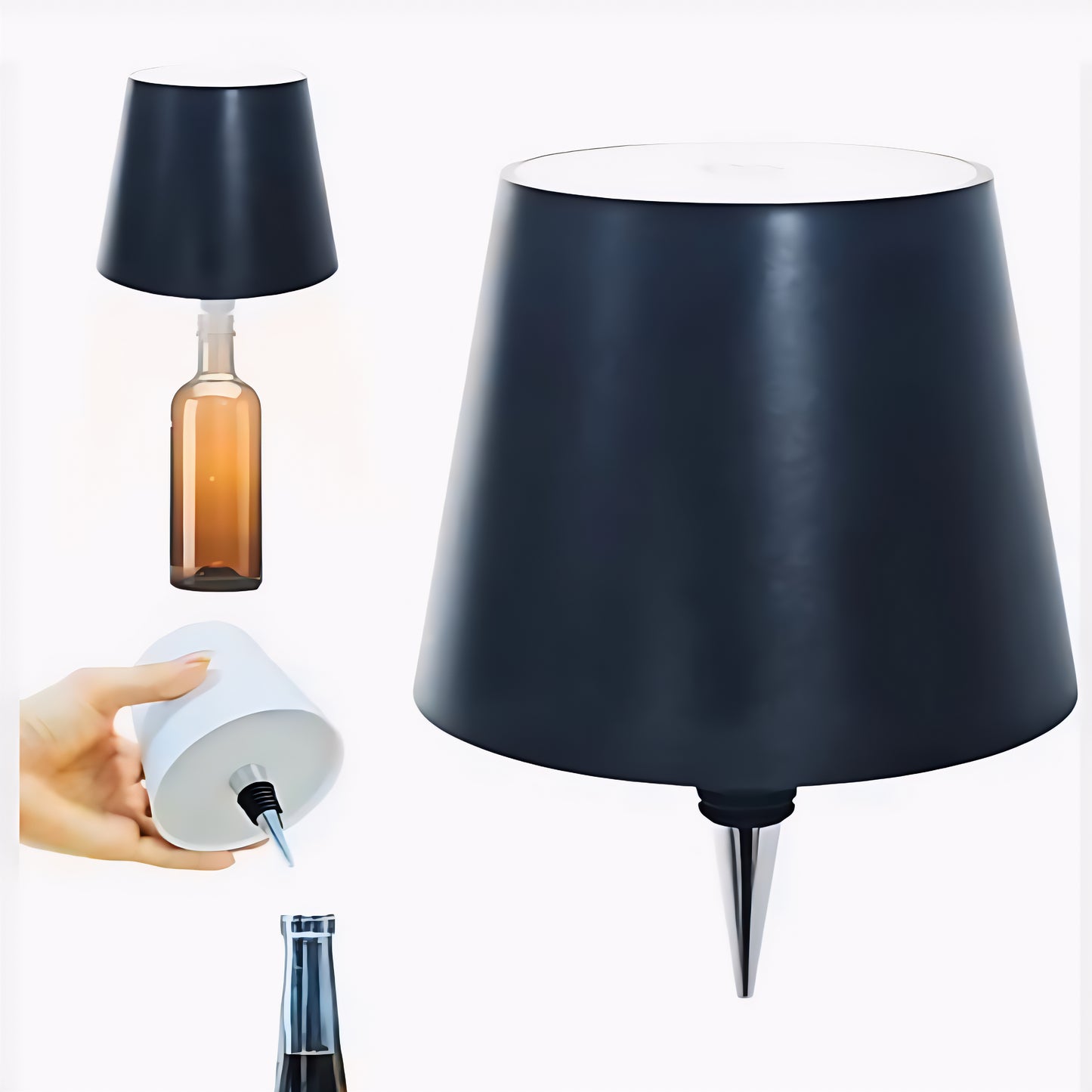Rechargeable LED Decorative Light Touch  Dimming Juice Bottle. Pack of 2