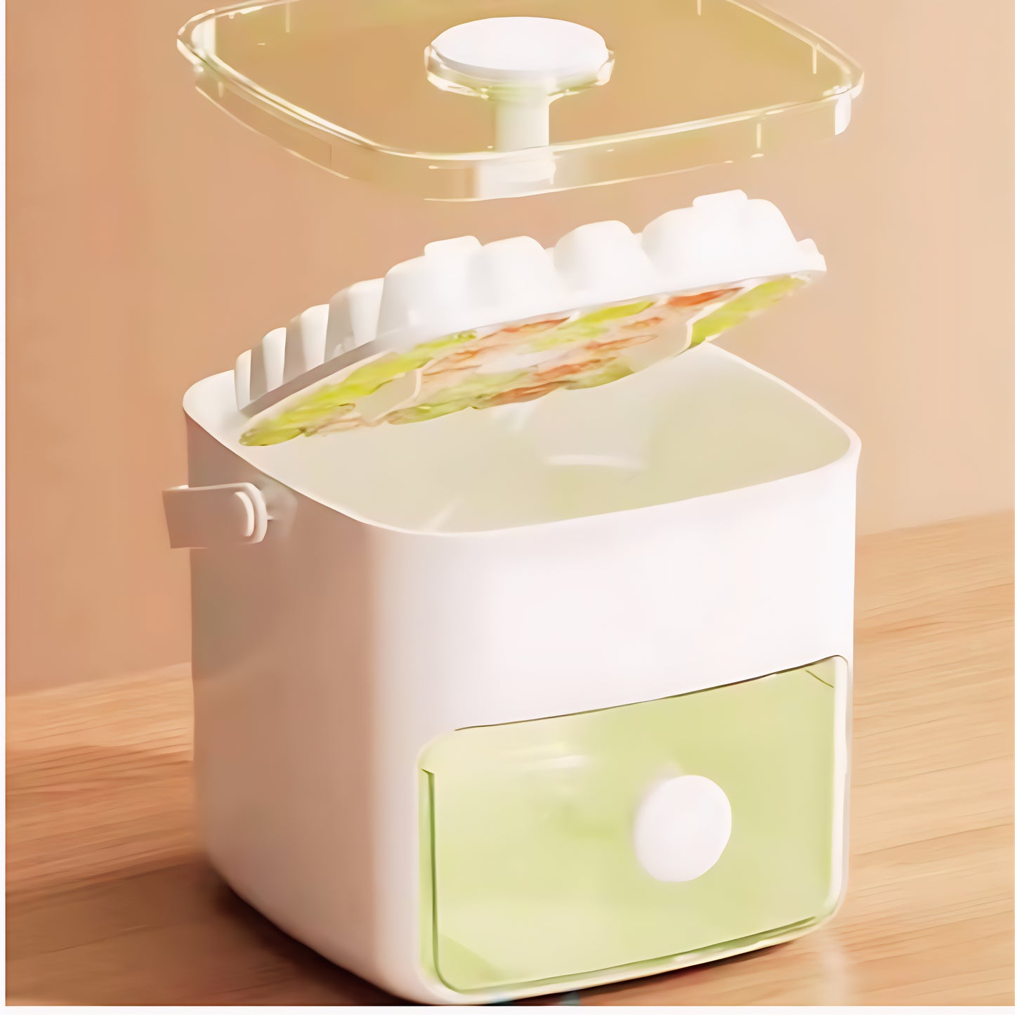 New Ice Box  2 in 1 Pressed 48 Grid Double Layer With Handle Ice Cube.
