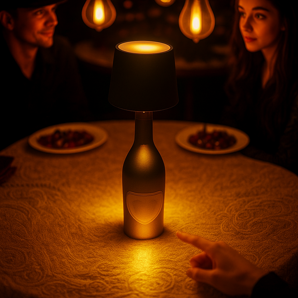 Rechargeable LED Decorative Light Touch  Dimming Juice Bottle. Pack of 2