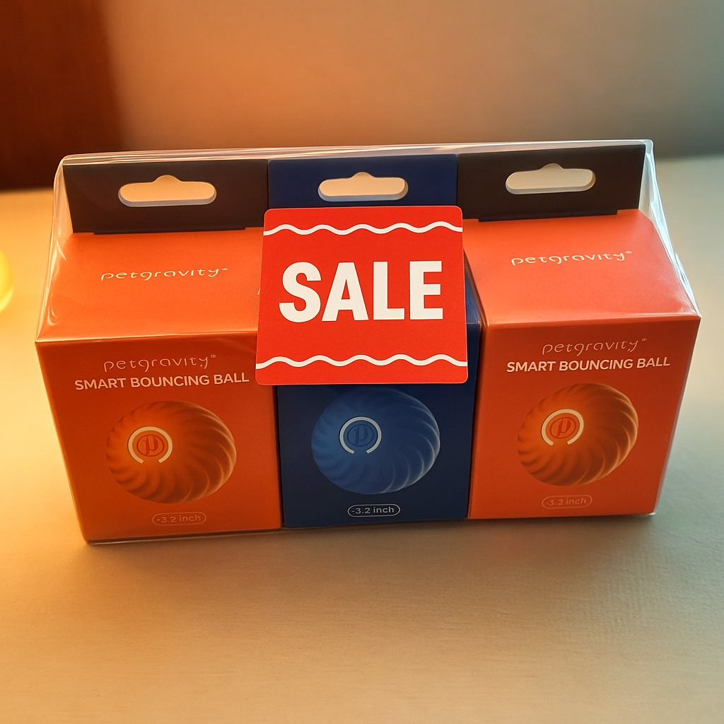 Pack of 3 New Smart Dog/Cat Toys Automatic Rolling Ball