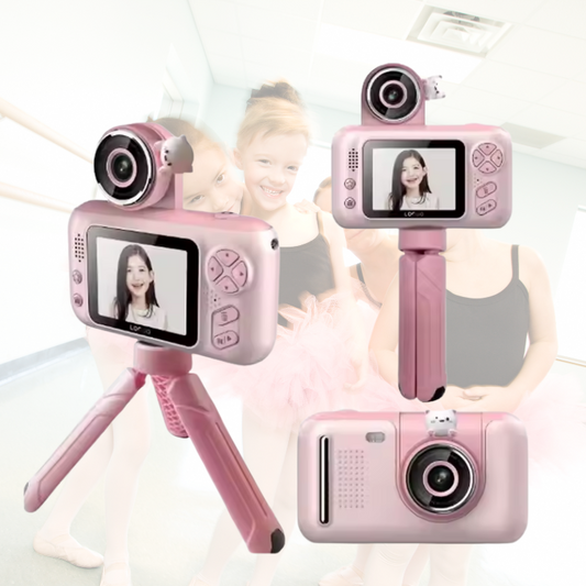 Mini Creative Tripod Rotatable Camera for Children.