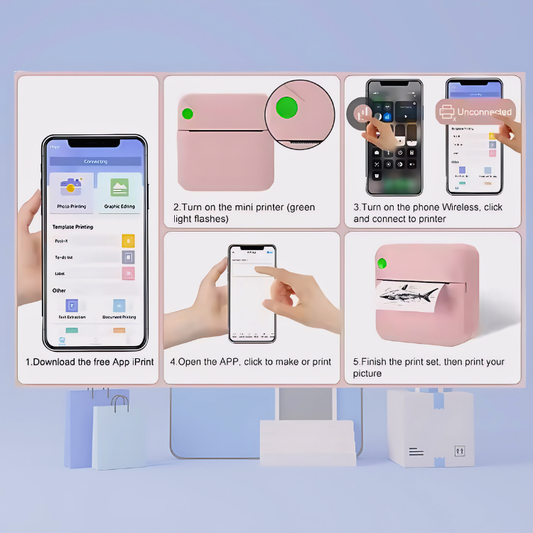 Mini Printer Portable Label Inkless.