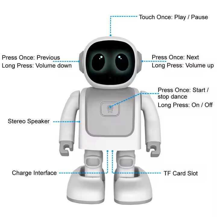 Programming Dance Interactive Robot Children Toy.