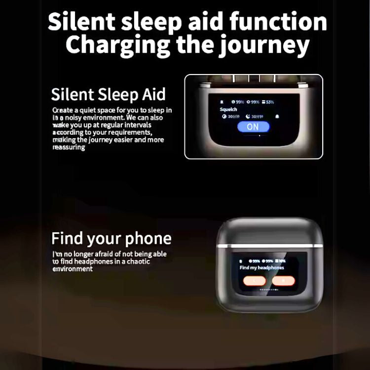 Wireless Earphone Smart Lcd Touch Screen Headphone.