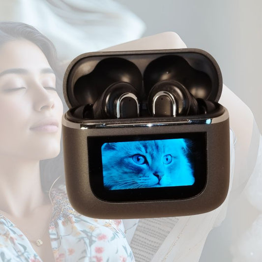 Wireless Earphone Smart Lcd Touch Screen Headphone.