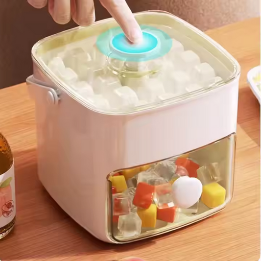 New Ice Box  2 in 1 Pressed 48 Grid Double Layer With Handle Ice Cube.